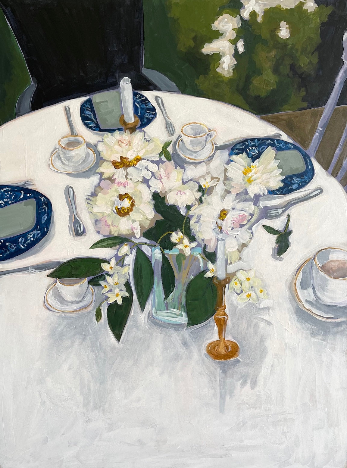 LUNCH WITH LUCY | 30x40 | ORIGINAL ACRYLIC PAINTING ON CANVAS | 23-25P