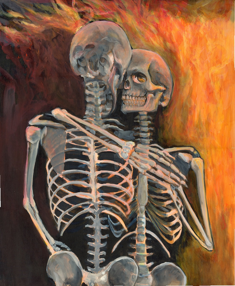 SLOW DANCING IN A BURNING ROOM| 24X30 | ORIGINAL ACRYLIC PAINTING ON WOOD | Item number 23-27P