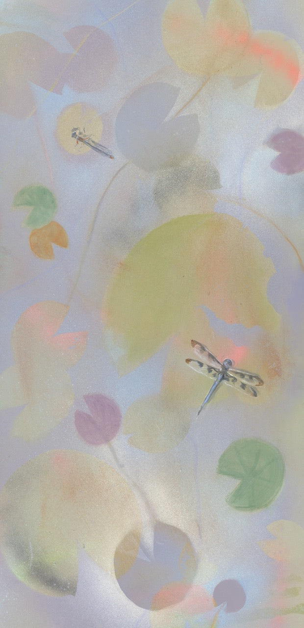 WHEN EVERYTHING FALLS INTO PLACE | 15x30| ORIGINAL ACRYLIC AND SPRAY PAINT PAINTING ON CANVAS | Item number 23-48