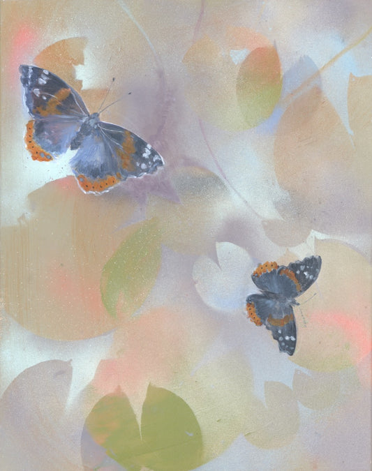 WHEN NO ONE IS IN A HURRY | 16x20| ORIGINAL ACRYLIC AND SPRAY PAINT PAINTING ON CANVAS | Item number 23-51