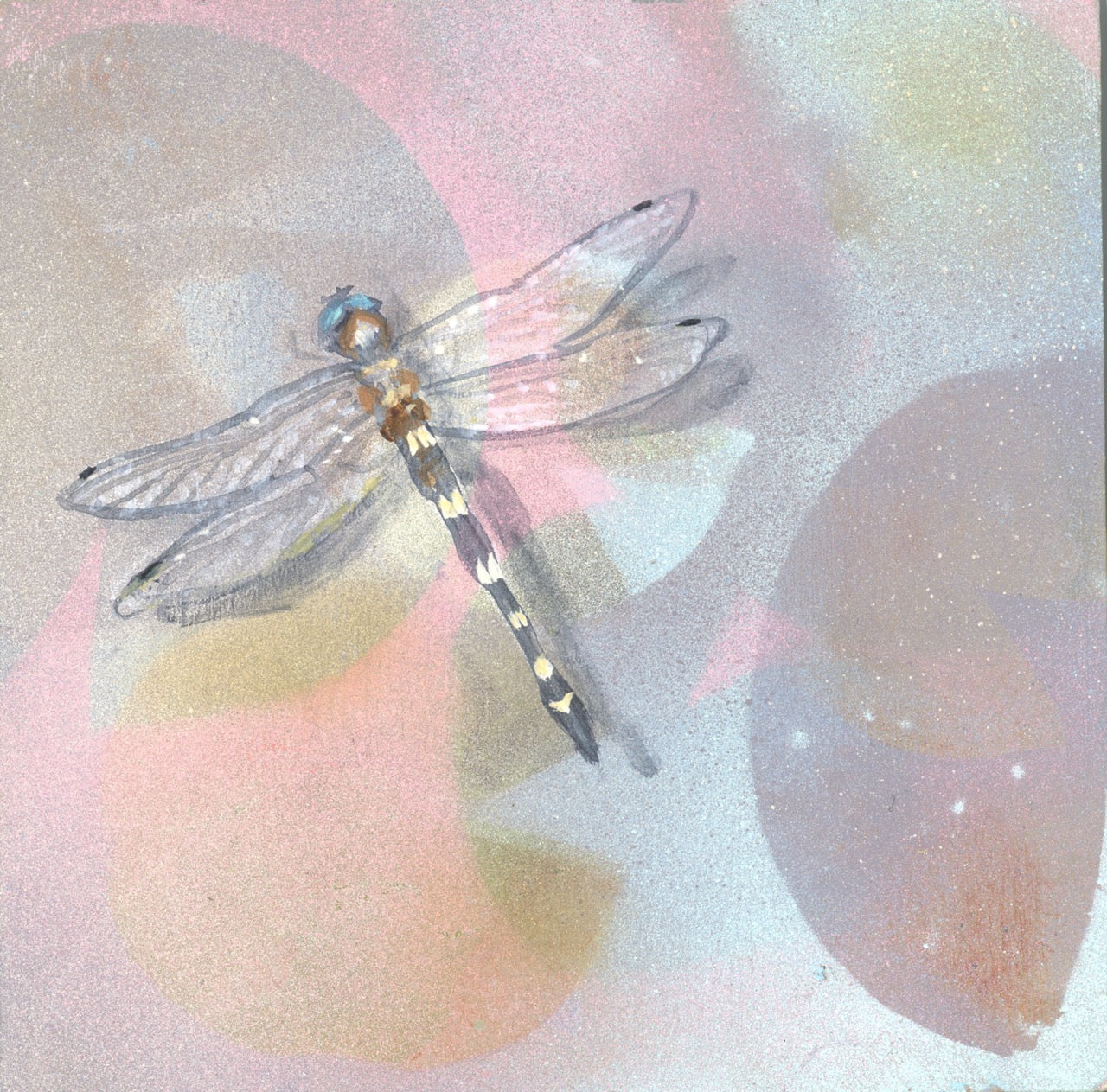 HOPE CHANGE AND LOVE | 6X6 | ORIGINAL ACRYLIC AND SPRAY PAINT PAINTING ON WOOD | Item number 23-53