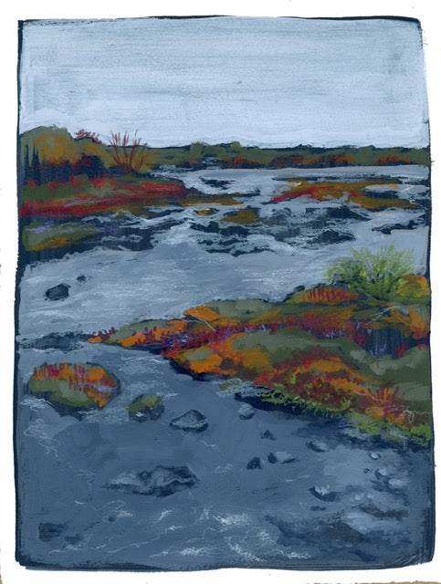 DRUMMONDVILLE 2 | 9X12 | ORIGINAL ACRYLIC ON PAPER | Item number 25-112