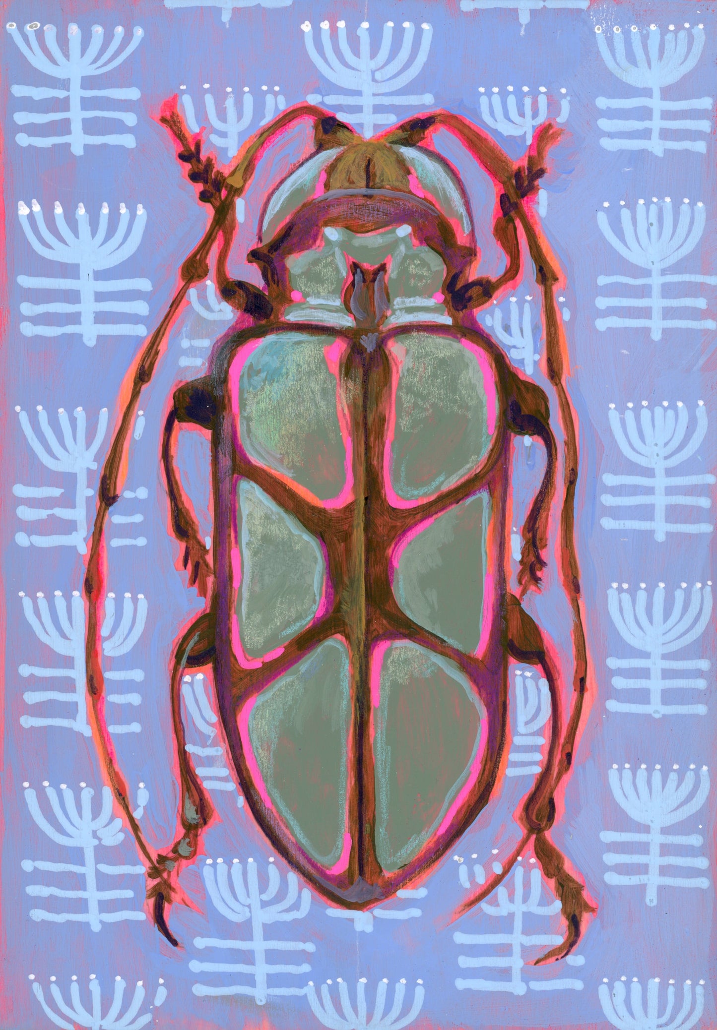 PROSOPOCERA LACTATOR | 5x7 | Acrylic on wood | 25-48
