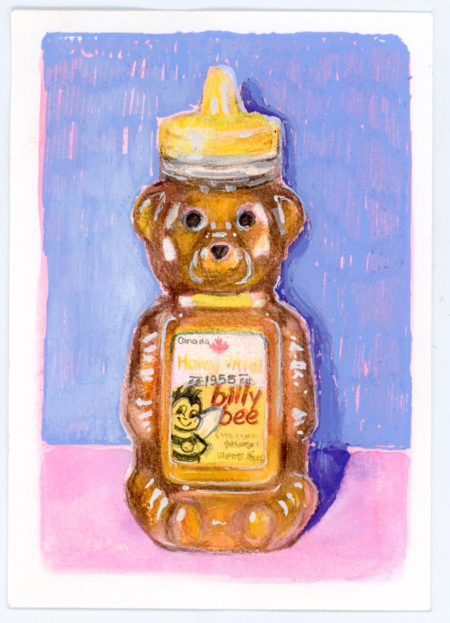 BILLY BEE HONEY | 4X6 | Gouache and marker | 26-48