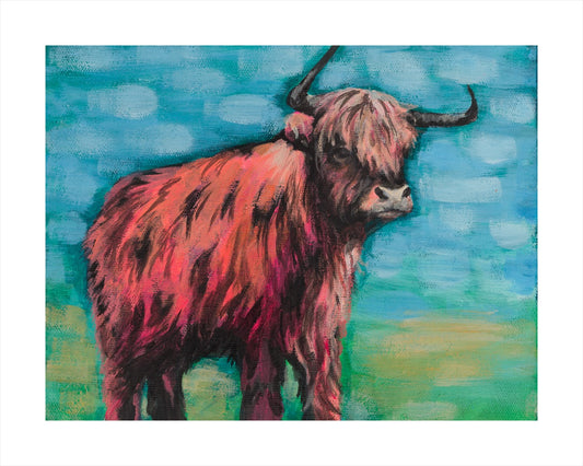 REPRODUCTION OF "HIGHLAND COW" PAINTING