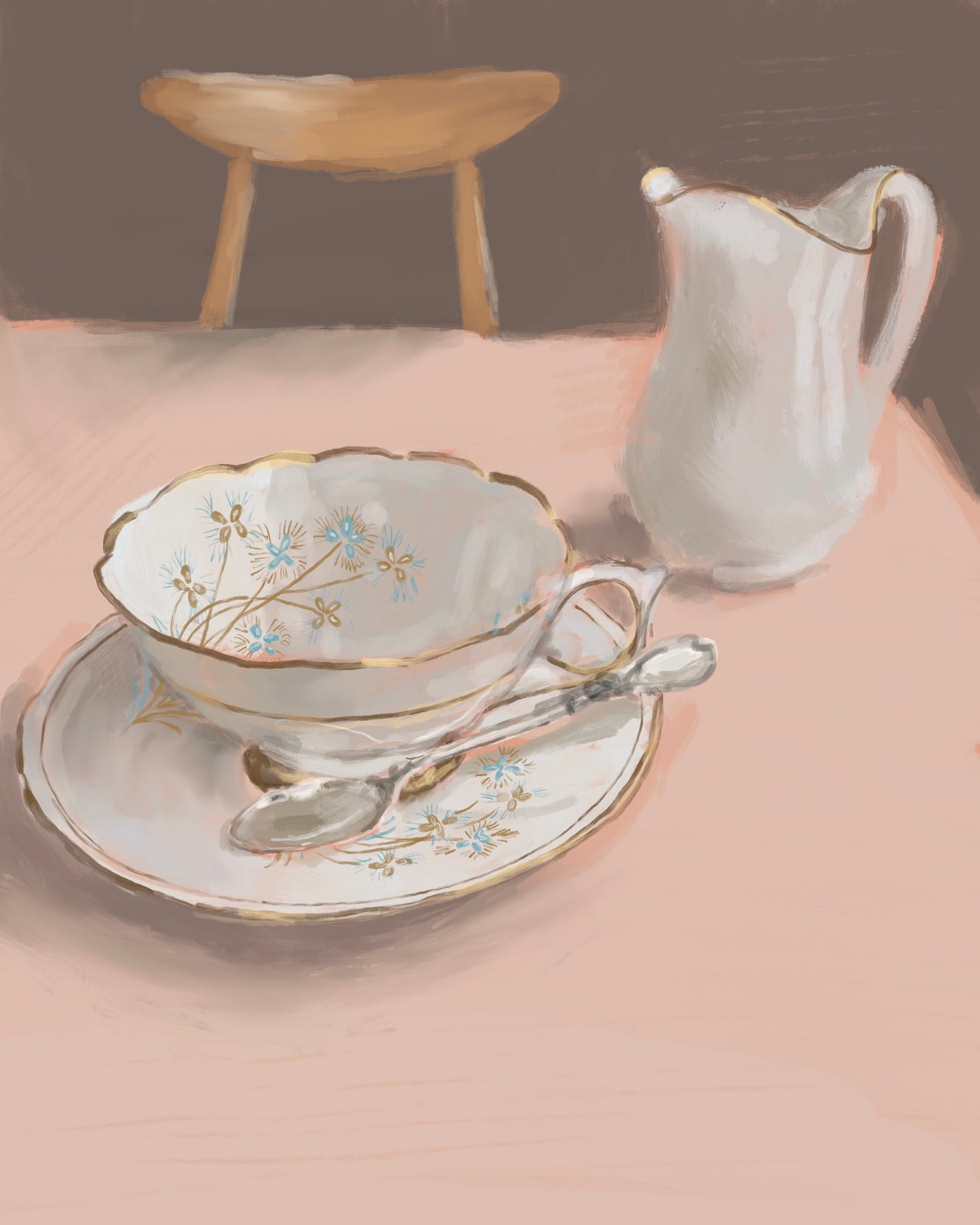 Print Reproduction of MID CENTURY TEA 2 | 23-21