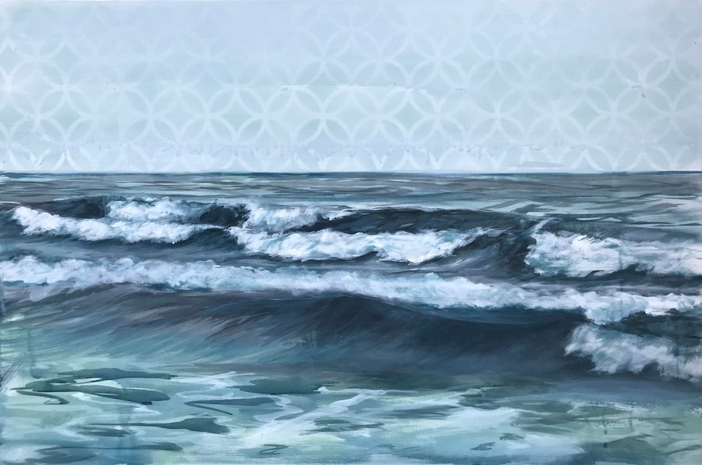 PATTERN ROLLERS | 24x36 | ORIGINAL ACRYLIC PAINTING ON CANVAS | Item number 19-69P