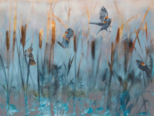 We Were Born Before the Wind | 36x48 | ORIGINAL ACRYLIC PAINTING ON WOOD | 21-49P