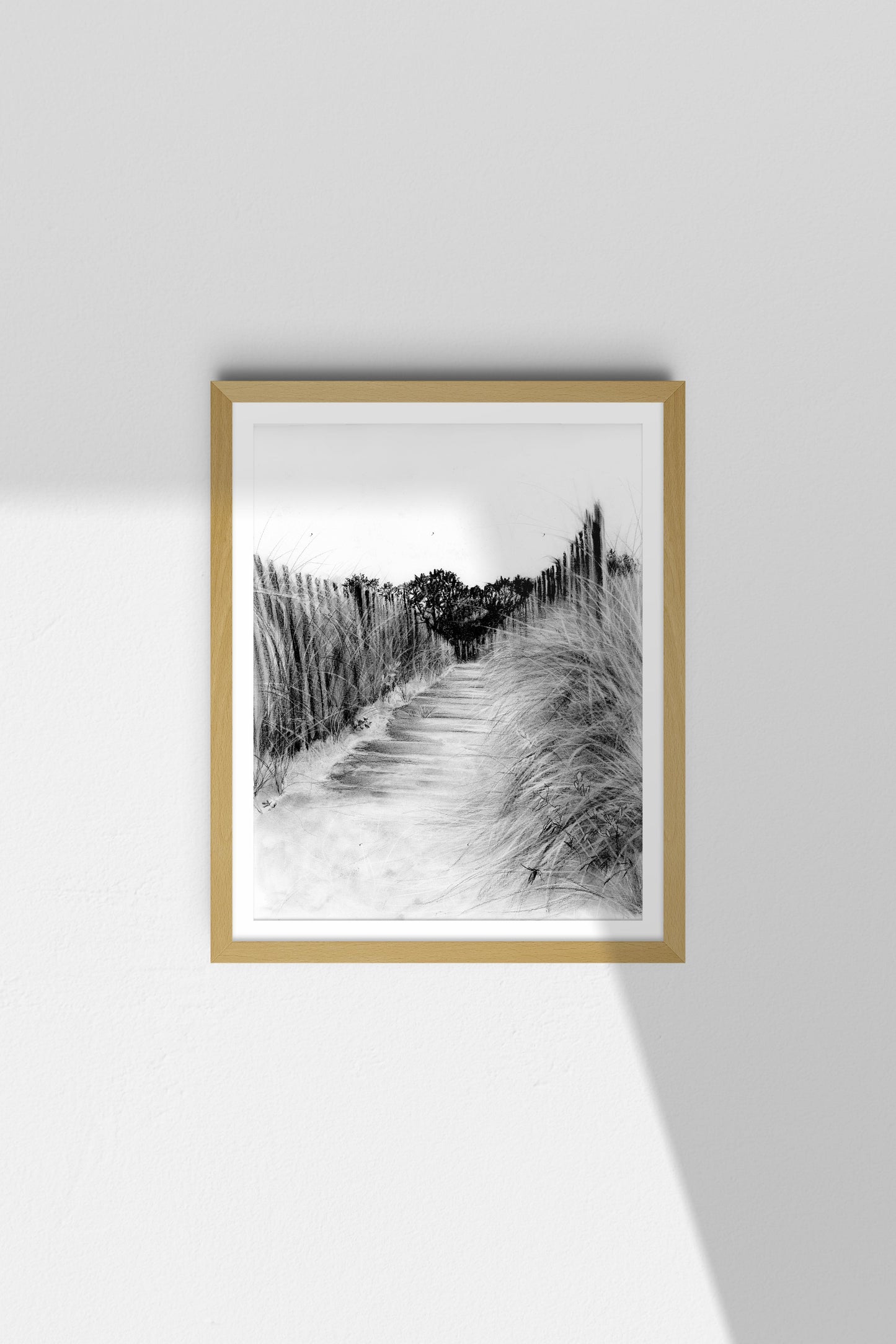 Casco Boardwalk | 16x20 | CHARCOAL AND CHALK ON PAPER | 22-56