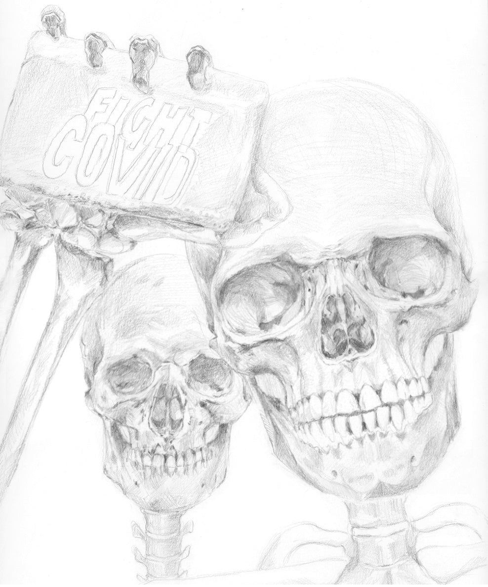FIGHT NOT FLIGHT | 12X16| GRAPHITE ON PAPER | Item Number 21-23D