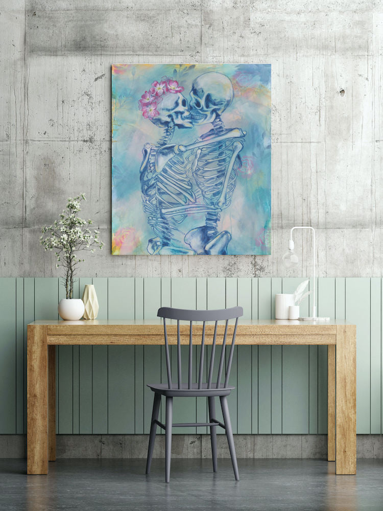 JERRY LOVES BERTHA | 24x30 | ORIGINAL ACRYLIC PAINTING ON WOOD | Item number 20-7P