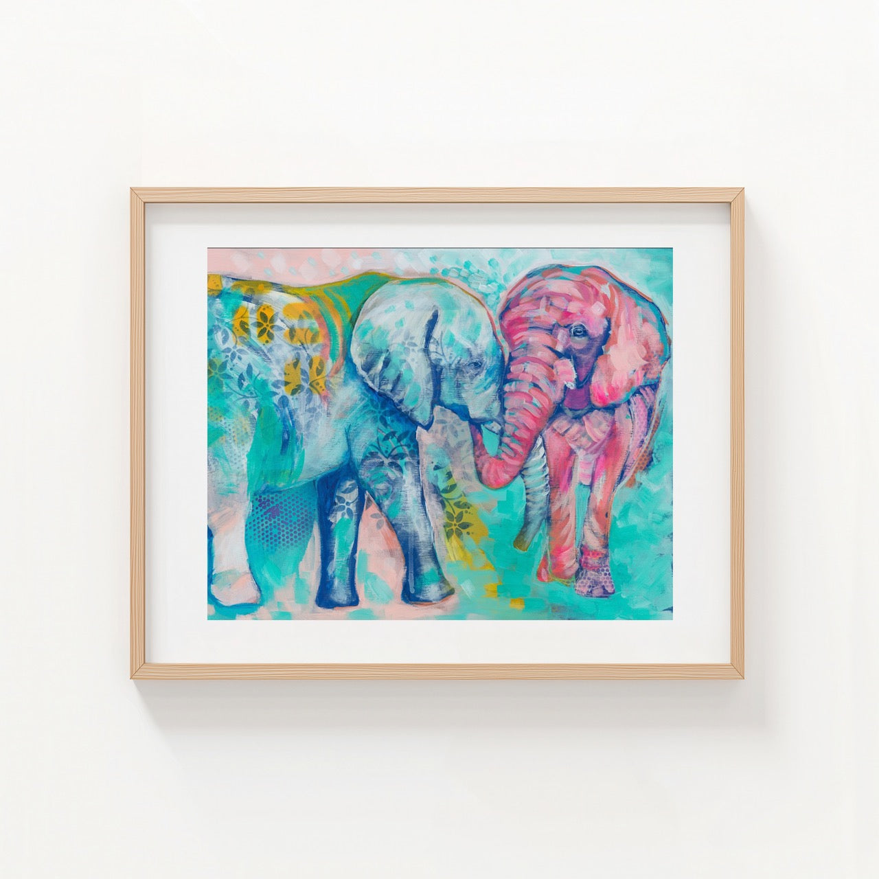 PRINT REPRODUCTION OF "ELEPHANT PAIR"
