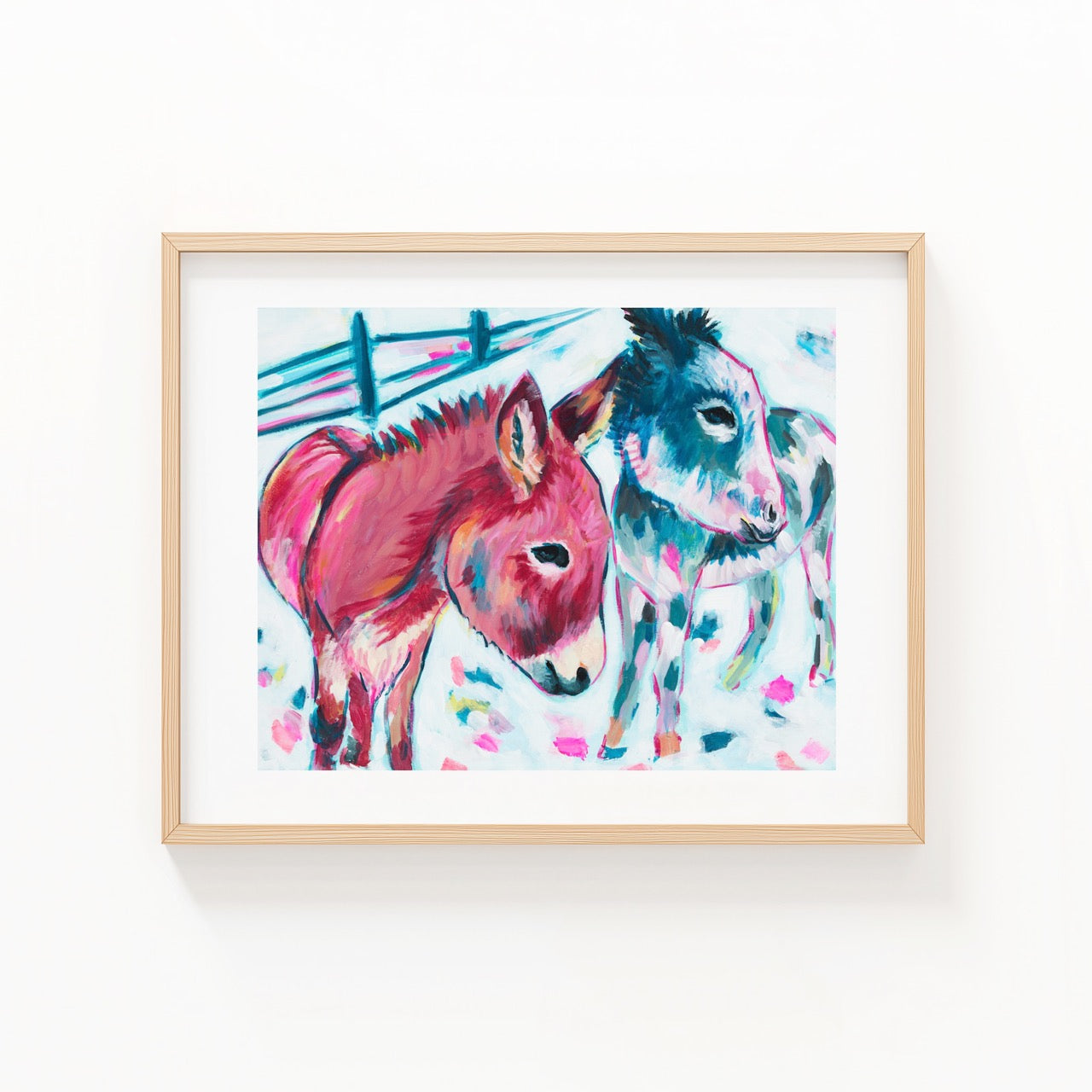PRINT REPRODUCTION OF "PAINTED DONKEYS" ARTWORK