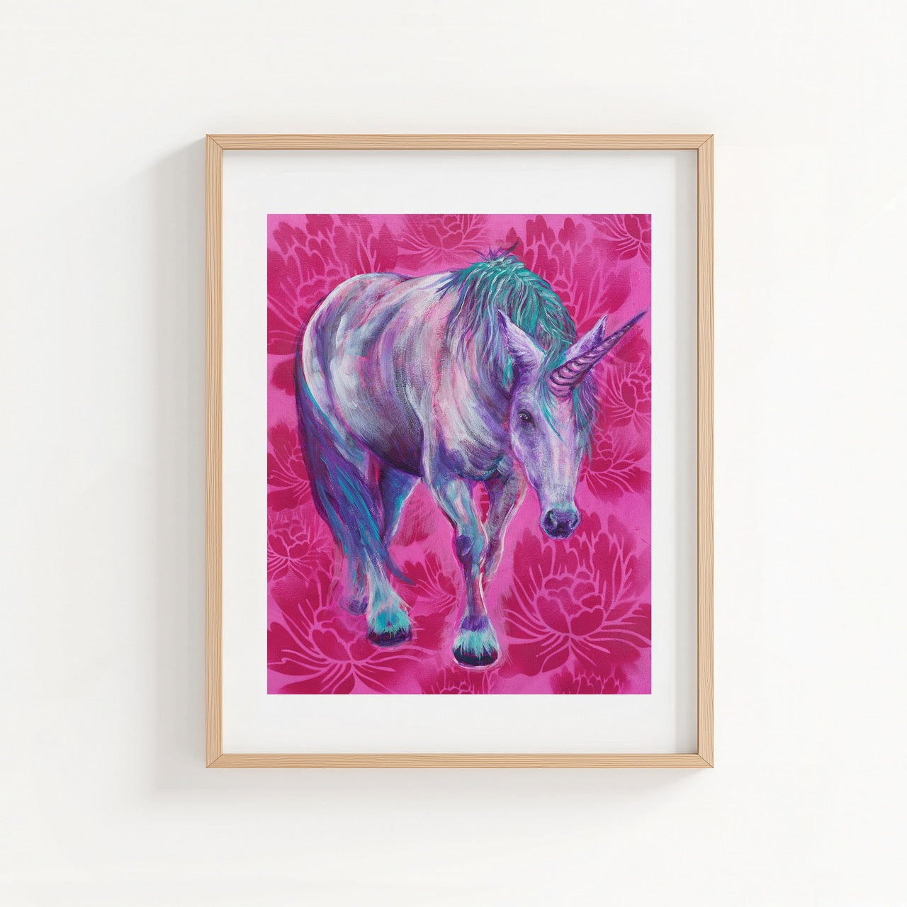 PRINT REPRODUCTION OF "PINK UNICORN"