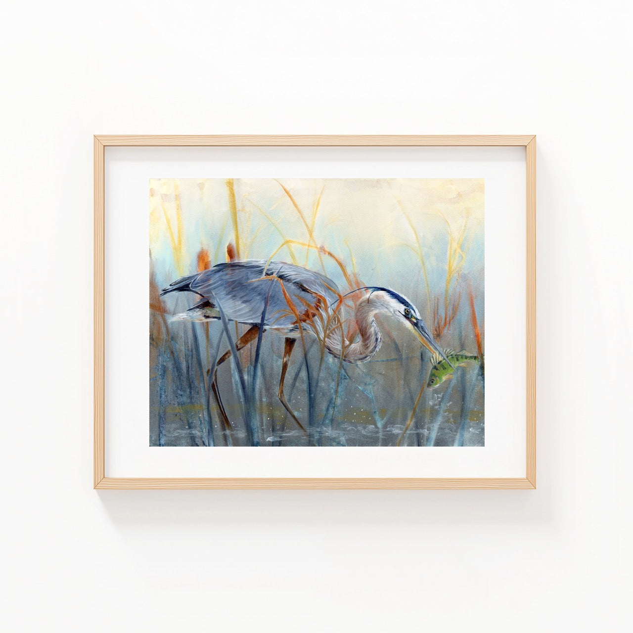 Print Reproduction of "Heron and Perch"