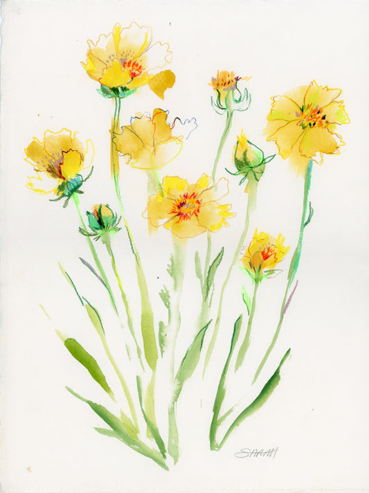 CHARLEVOIX FLORAL 2 | 11X15 inches | MIXED MEDIA ON PAPER | 25-87