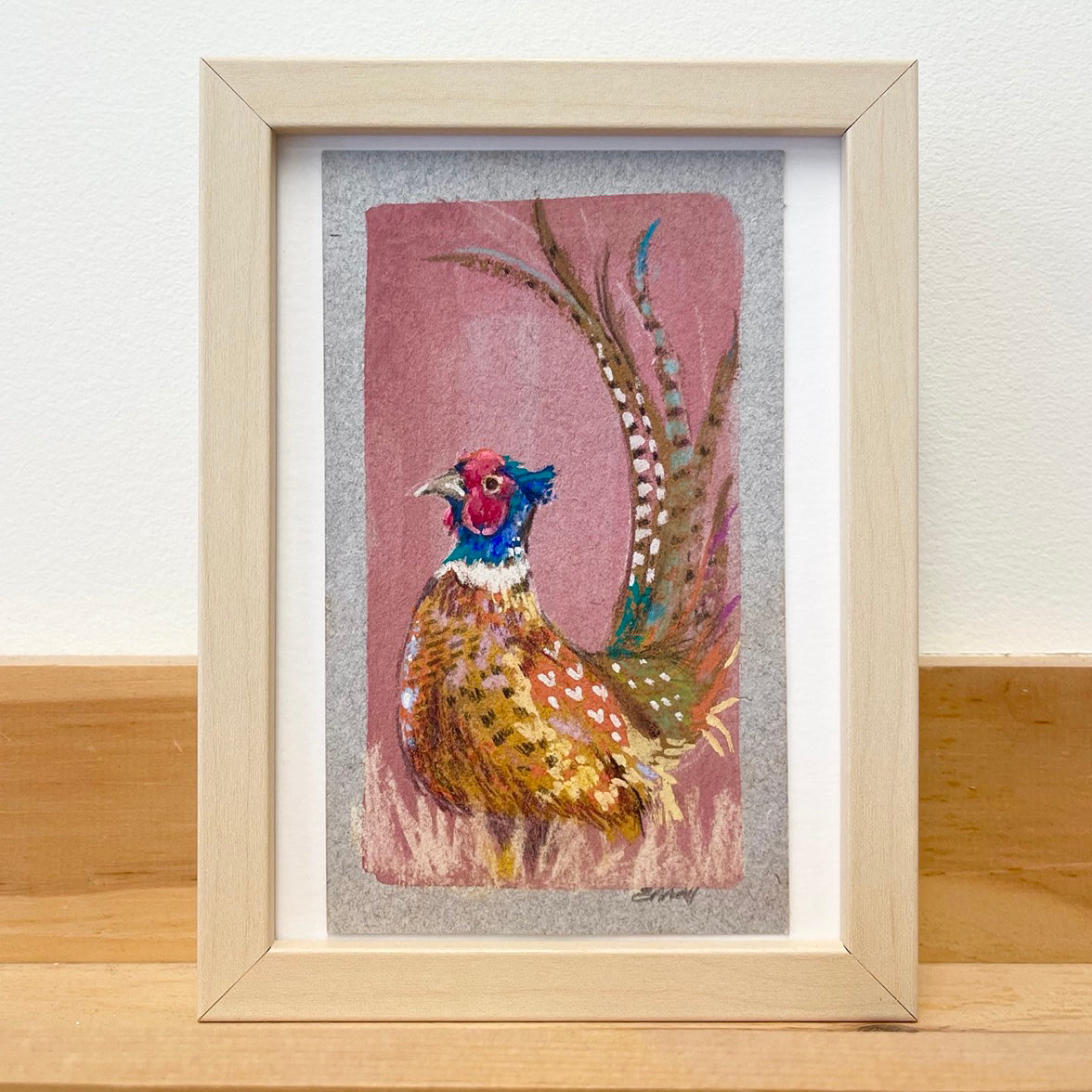 PHEASANT SKETCH | 4 x 6.5 | ORIGINAL PAINTING ON PAPER | Item number 26-08