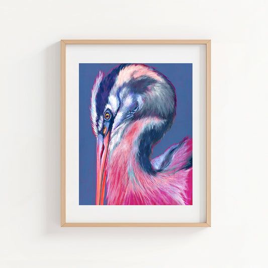 PRINT REPRODUCTION OF "HERON PORTRAIT"