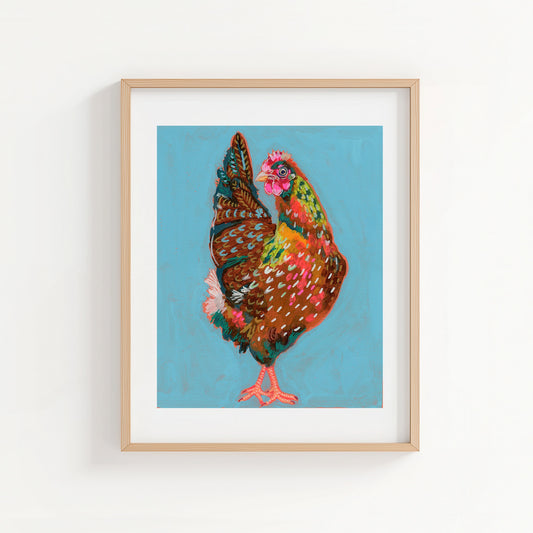 PRINT REPRODUCTION OF "BLUE CHICKEN"