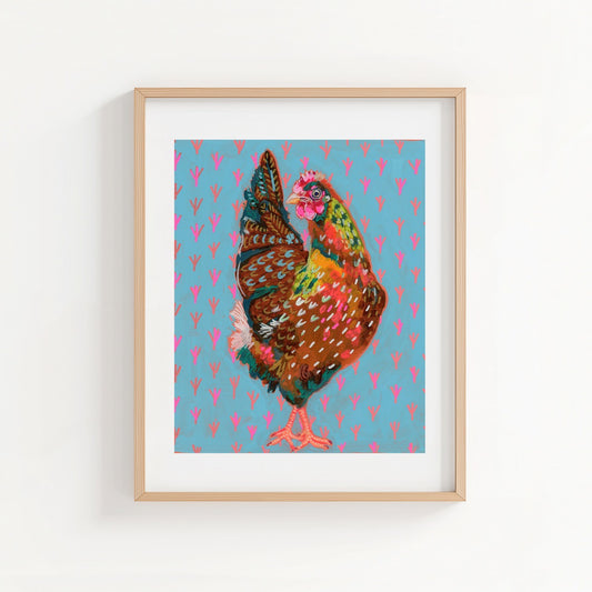 PRINT REPRODUCTION OF "BLUE CHICKEN"