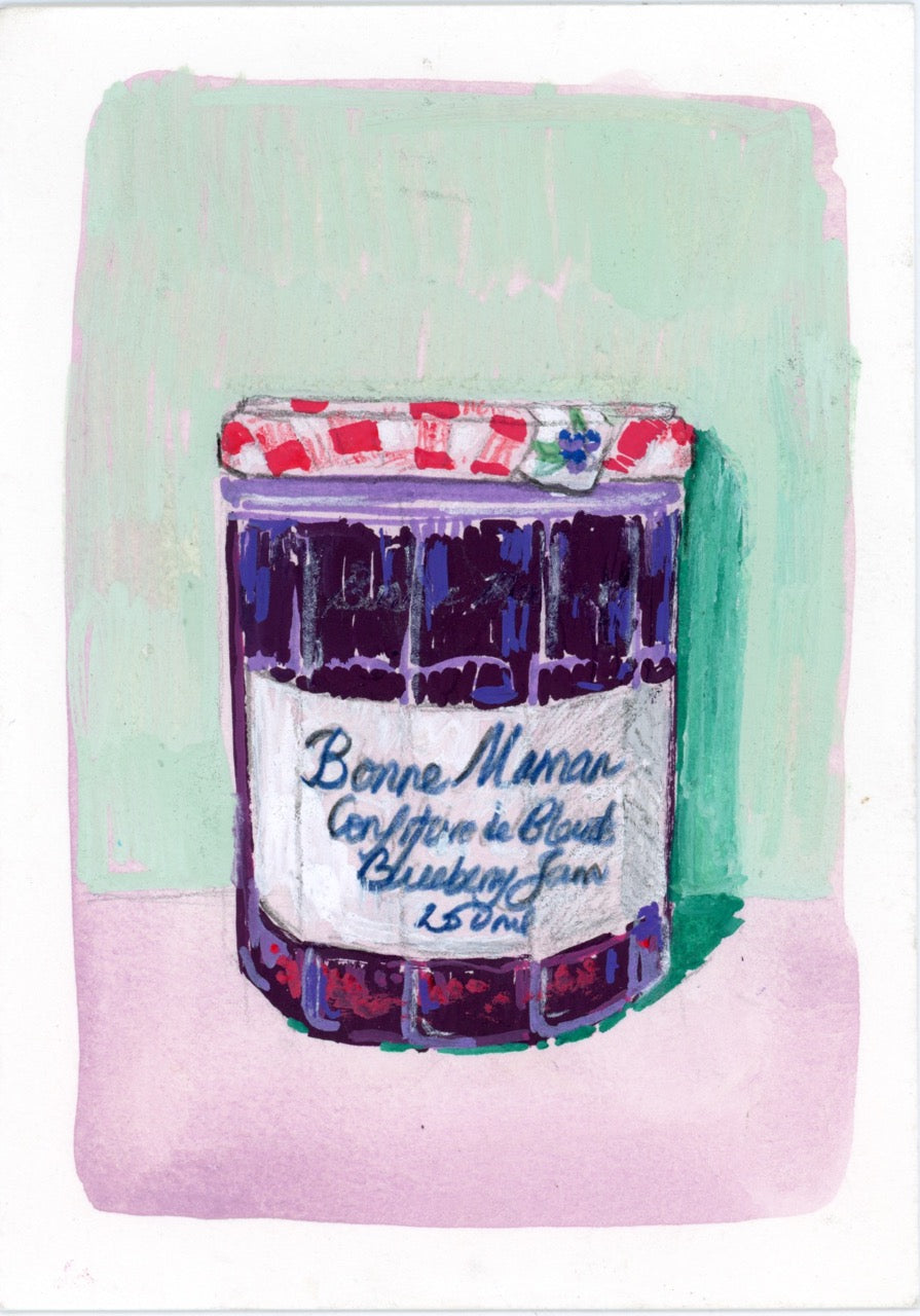 BONNE MAMAN | 4x6 | Gouache and Marker | 26-31
