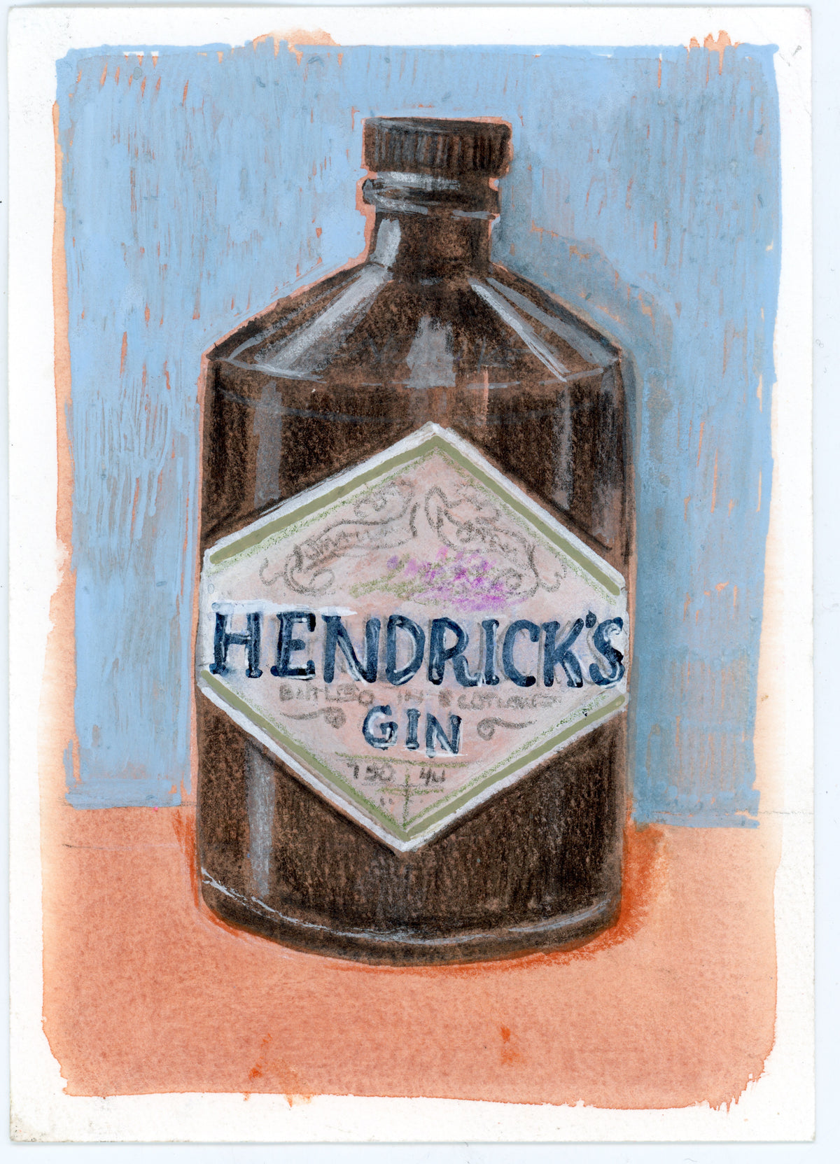 HENDRICKS | 4X6 | Gouache and Marker | 26-36