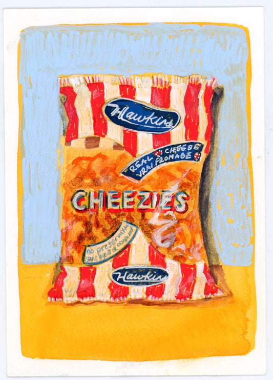 HAWKINGS CHEEZIES | 4X6 | Gouache and Marker | 26-41