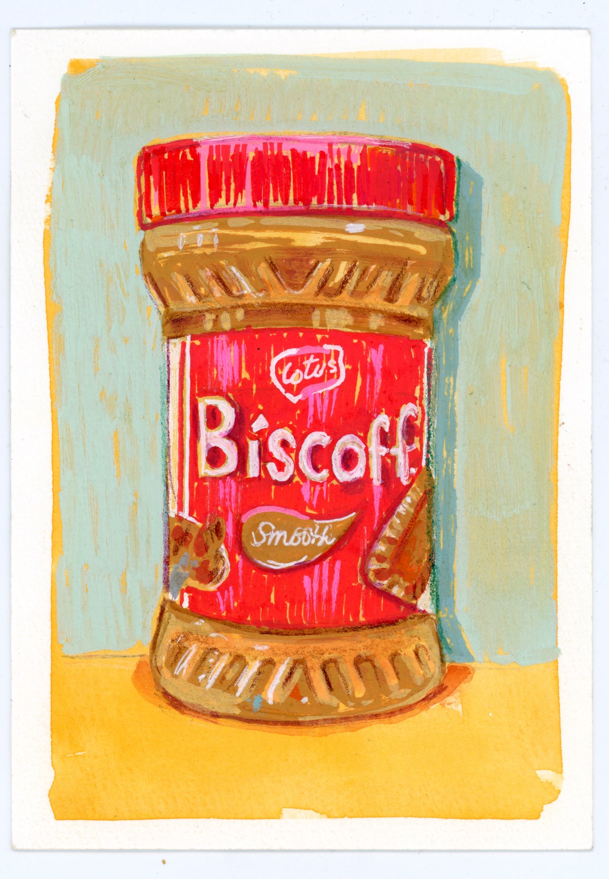 BISCOFF | 4x6 | Gouache and Marker | 26-44