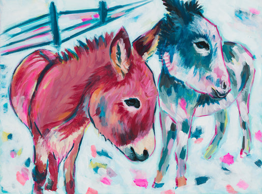 PRINT REPRODUCTION OF "PAINTED DONKEYS" ARTWORK