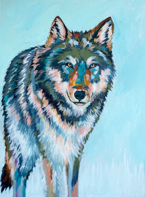 WOLF | ORIGINAL ACRYLIC PAINTING ON CANVAS | Item number 22-3P